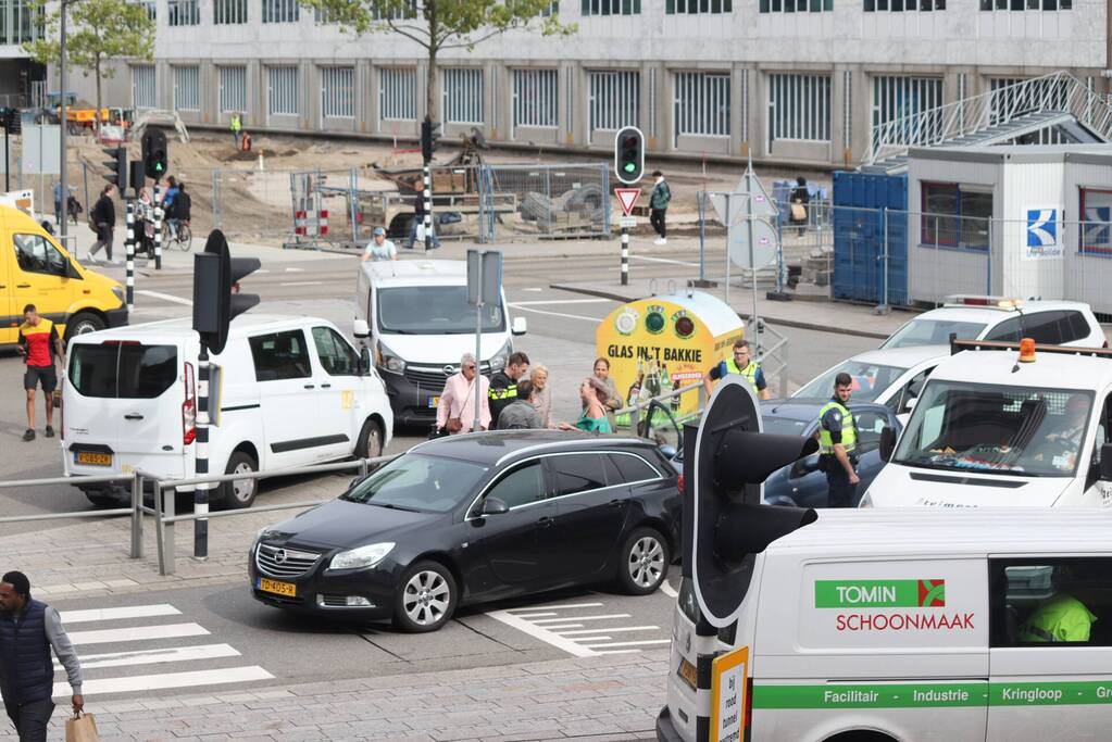 Verkeersopstopping na ongeval