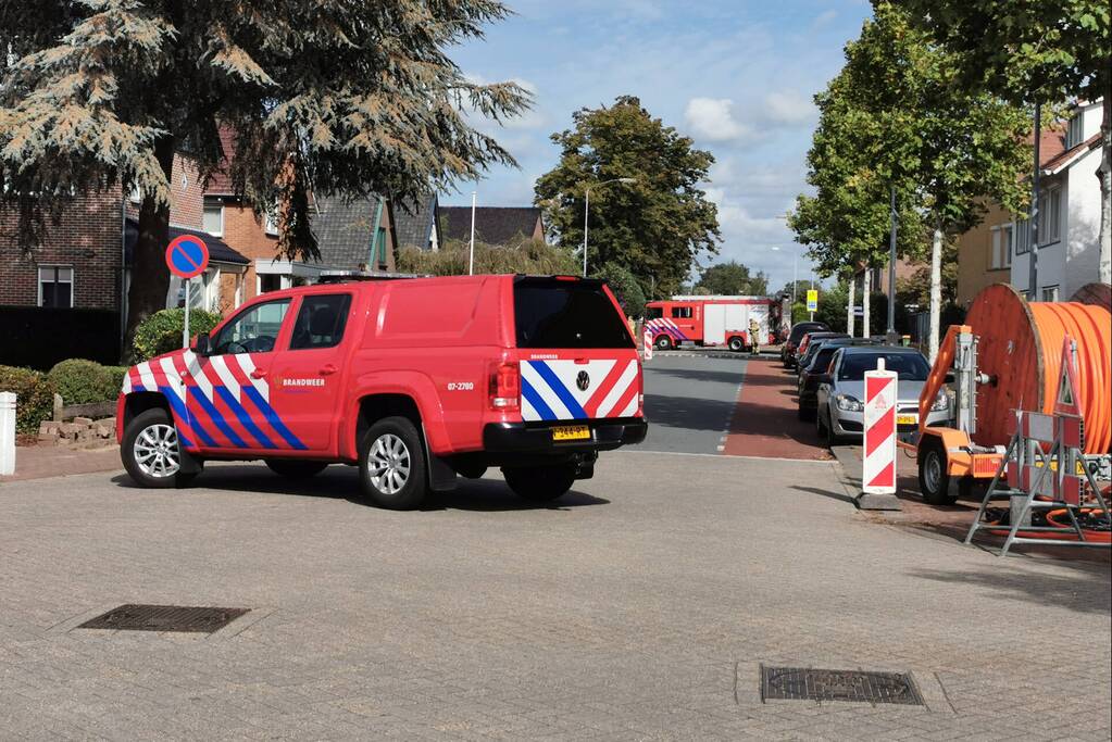 Lekkage in gasleiding bij graafwerkzaamheden