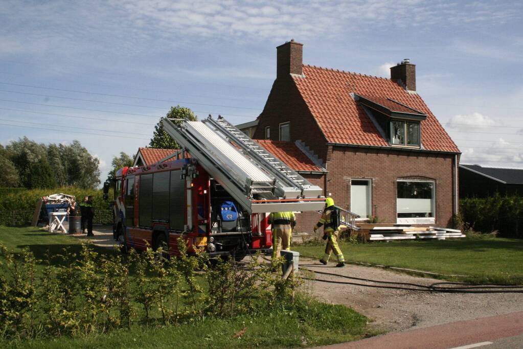 Brand bij woning snel onder controle