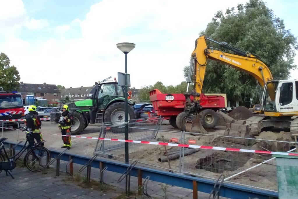 Gaslekkage ontstaan bij graafwerkzaamheden