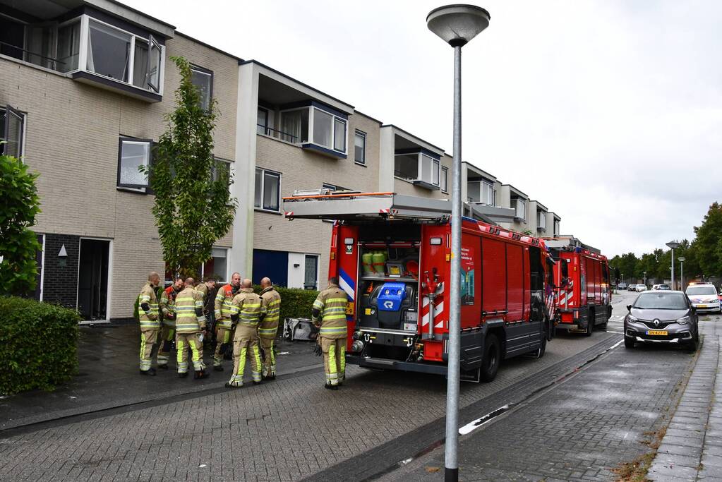 Wasdroger belandt op straat na brand
