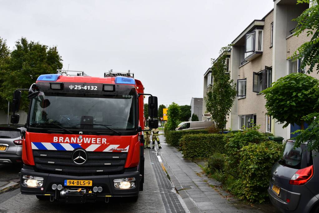 Wasdroger belandt op straat na brand