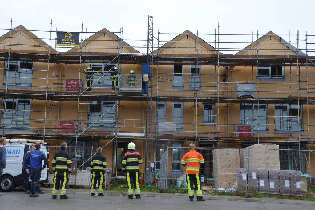 Brand in nieuwbouwwoning op bouwplaats