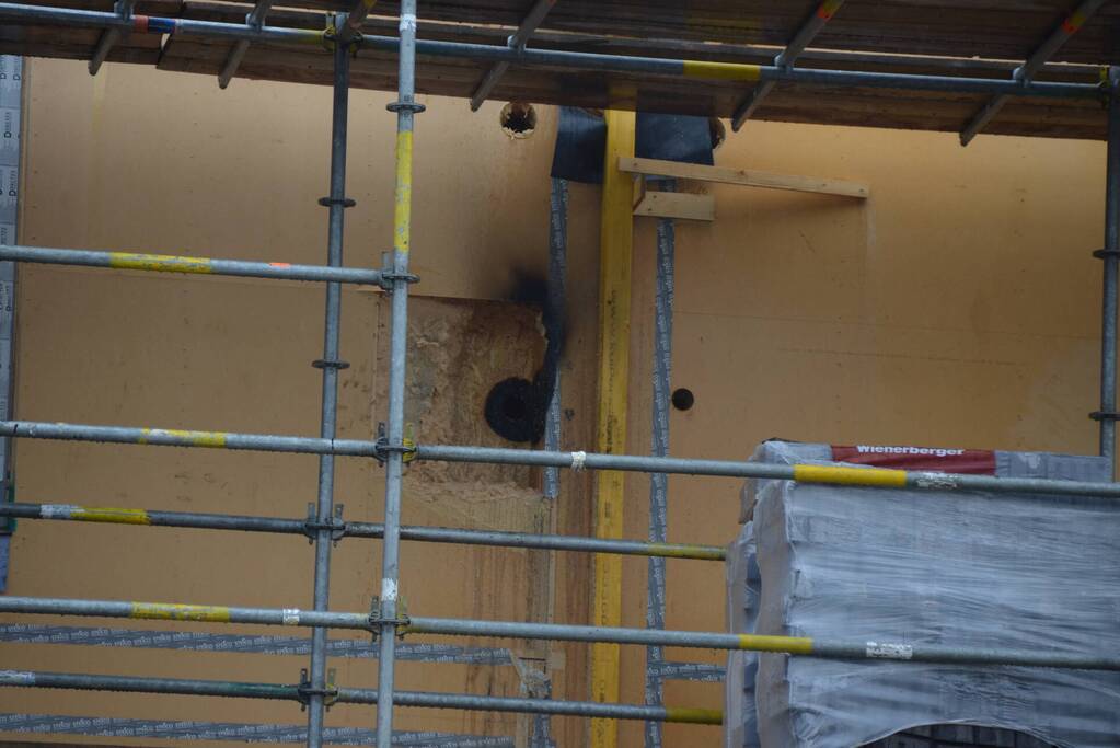 Brand in nieuwbouwwoning op bouwplaats