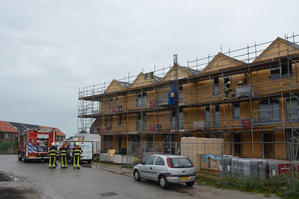 Brand in nieuwbouwwoning op bouwplaats