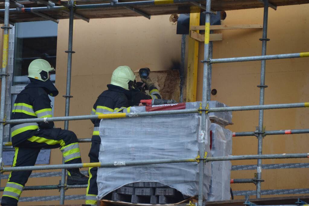 Brand in nieuwbouwwoning op bouwplaats