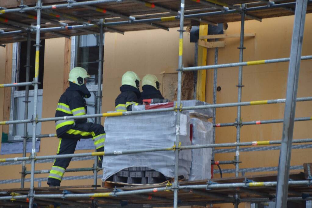 Brand in nieuwbouwwoning op bouwplaats