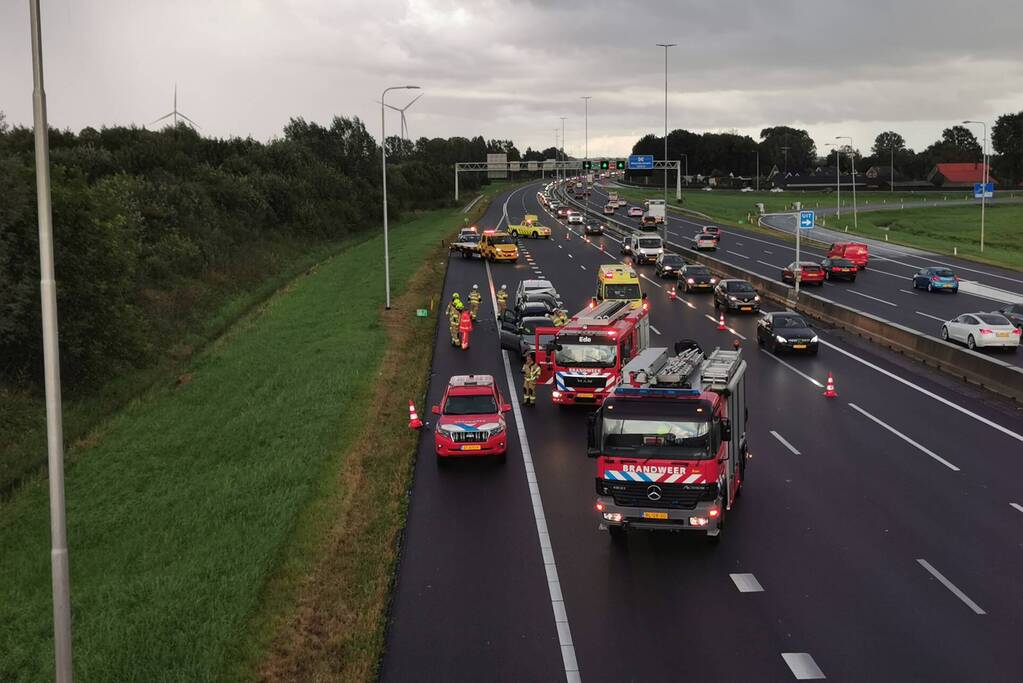 Schade aan meerdere voertuigen door kettingbotsing