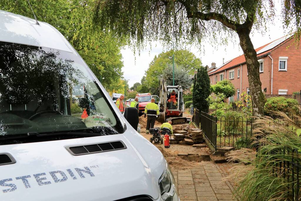 Gesprongen waterleiding zorgt voor verkeershinder