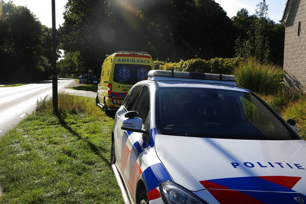 Bestuurder bestelbus rijdt lantaarnpaal uit de grond