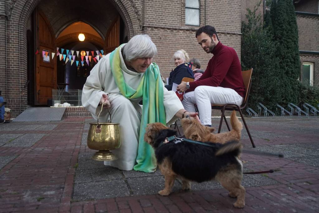 Huisdieren krijgen zegening op Dierendag