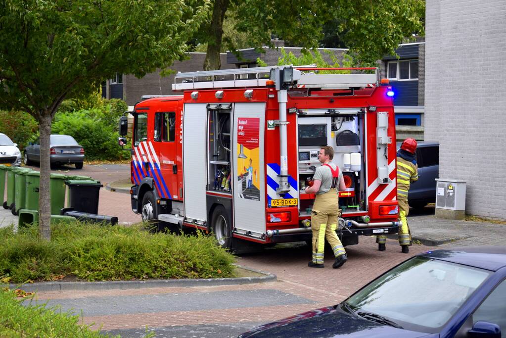 Brand in keuken door vlam in de pan