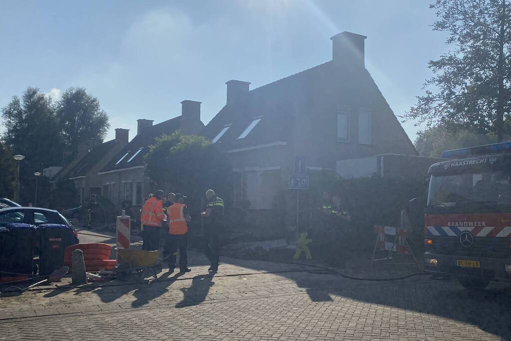 Gaslek ontstaan tijdens werkzaamheden