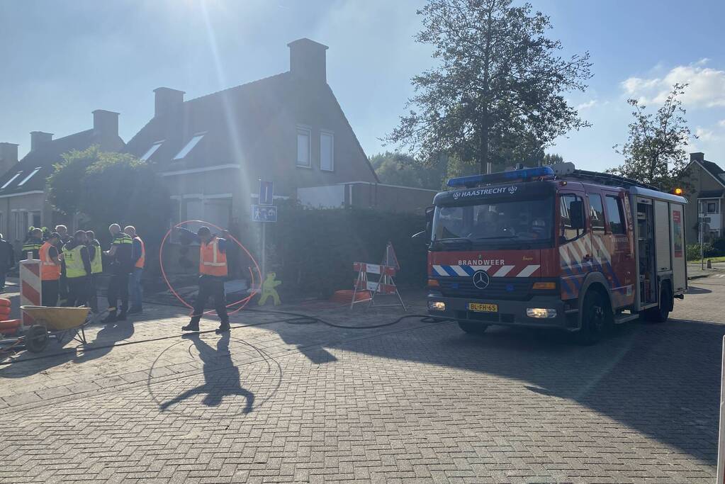 Gaslek ontstaan tijdens werkzaamheden