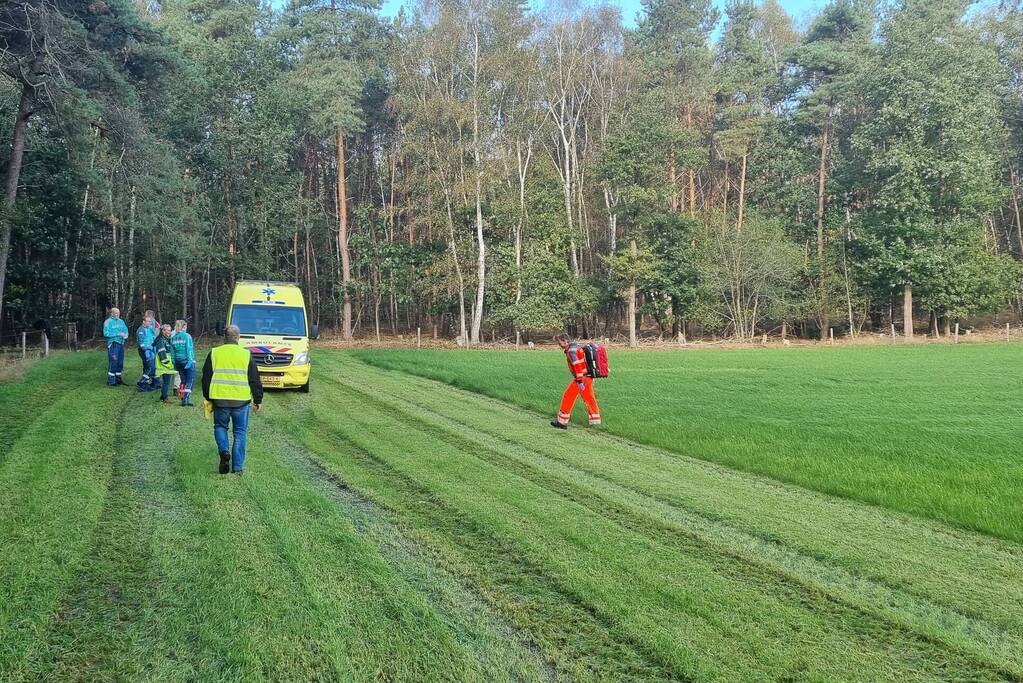 Traumahelikopter voor zwaargewonde motorcrosser