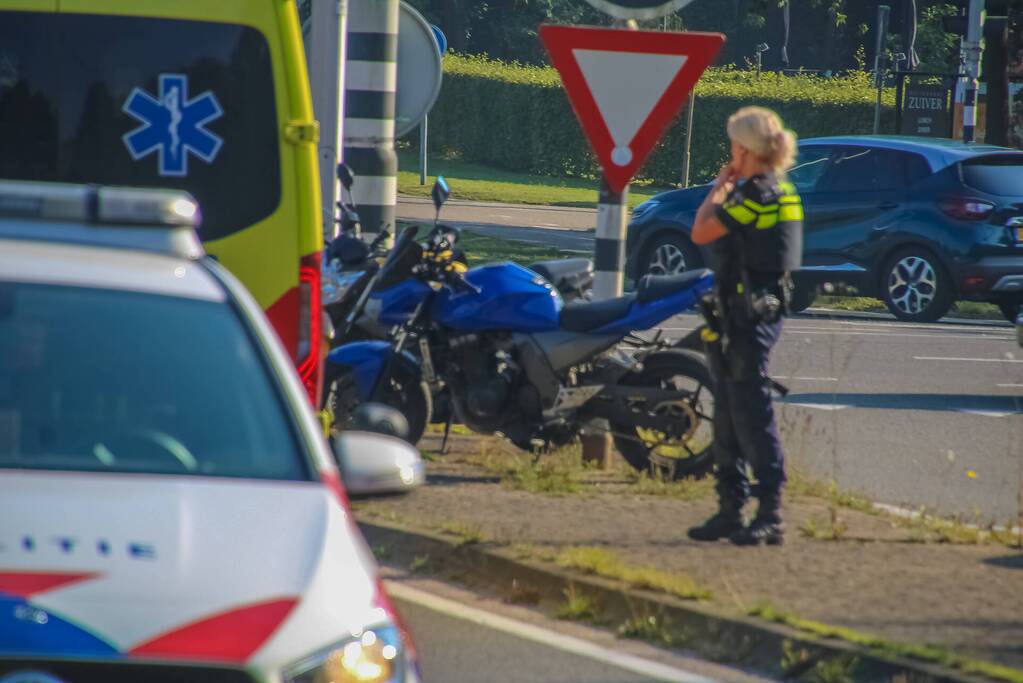 Motorrijder gewond bij aanrijding