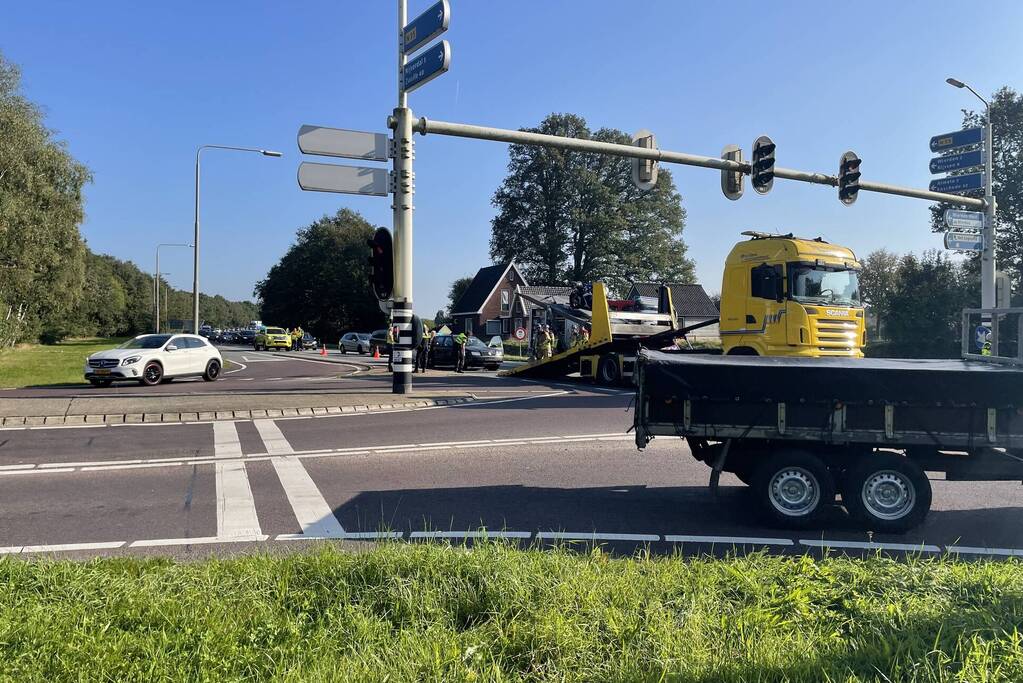 Motorrijder gewond bij aanrijding
