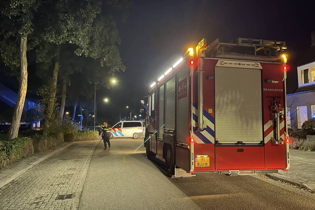 Brandweer ingezet wegens brand in achtertuin