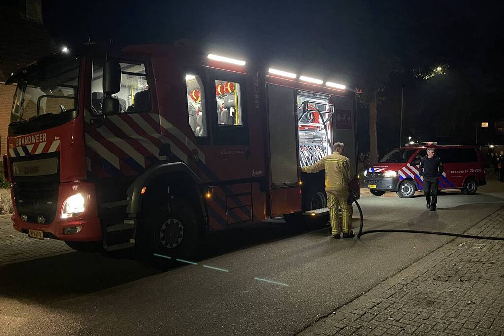Brandweer ingezet wegens brand in achtertuin