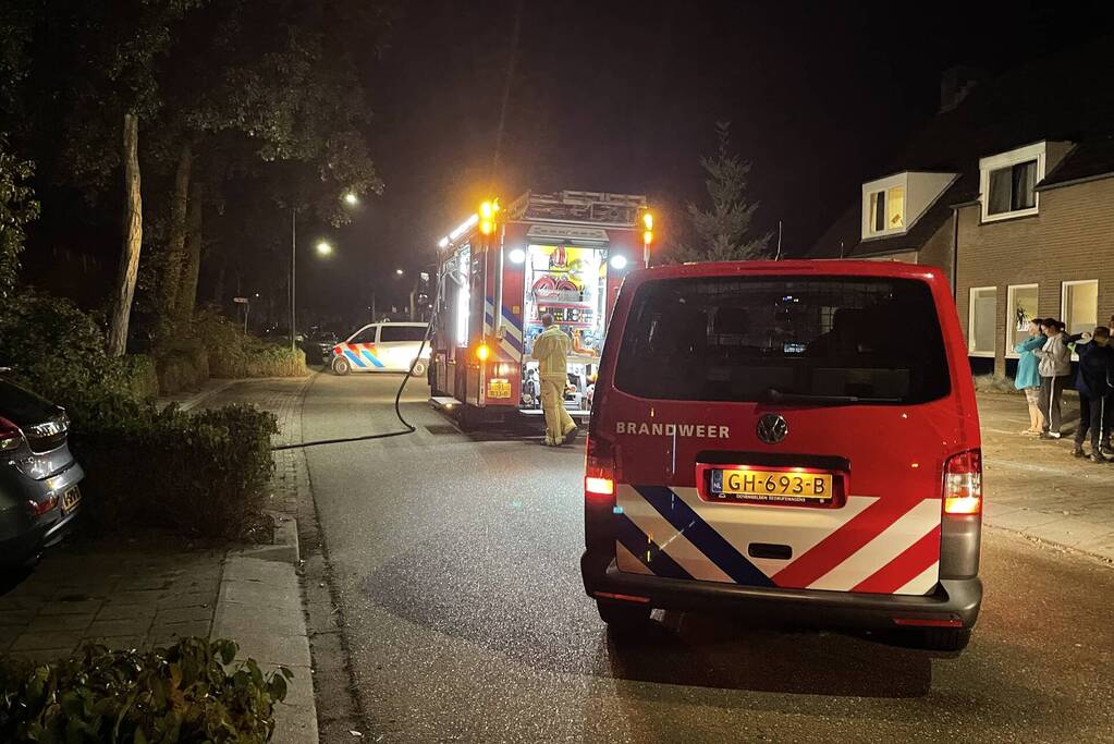 Brandweer ingezet wegens brand in achtertuin