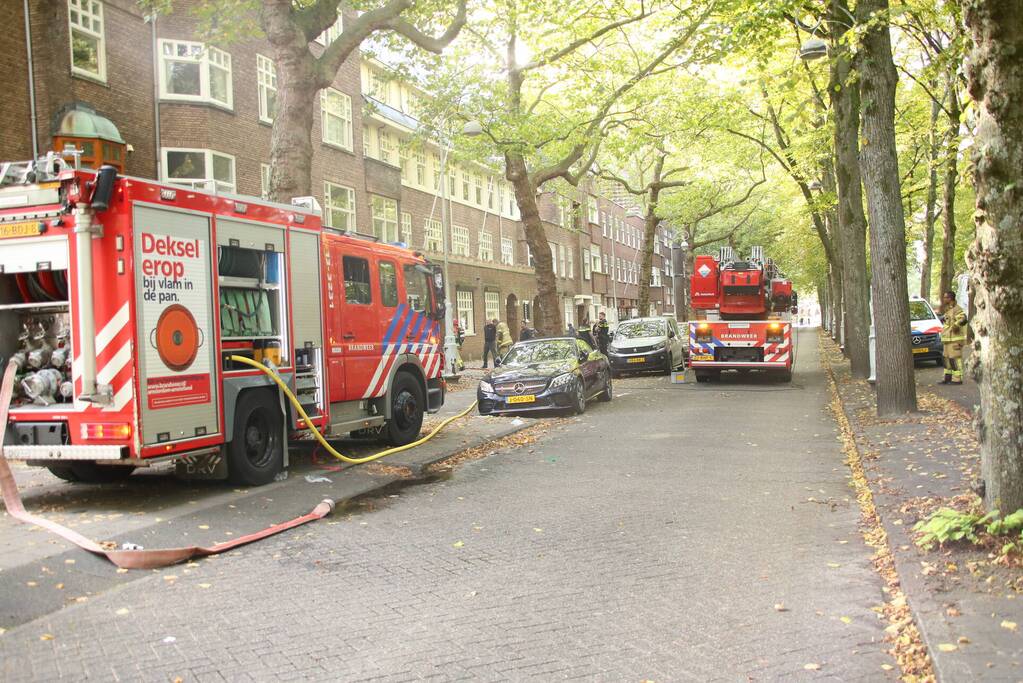 Brand in souterrain van woning
