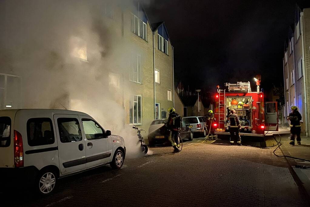 Scooter volledig uitgebrand