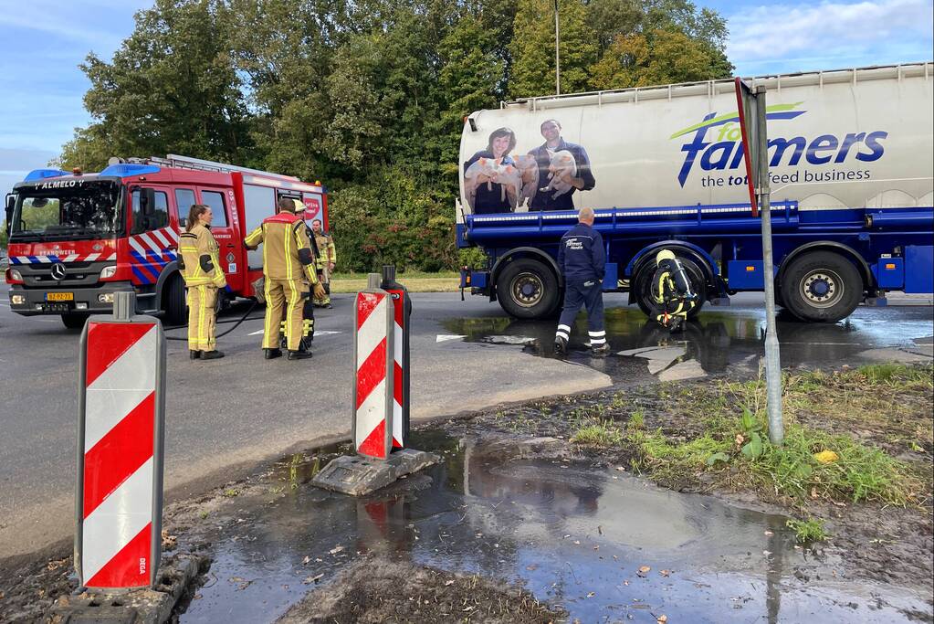 Vastgelopen remmen zorgen voor brand in bulkoplegger
