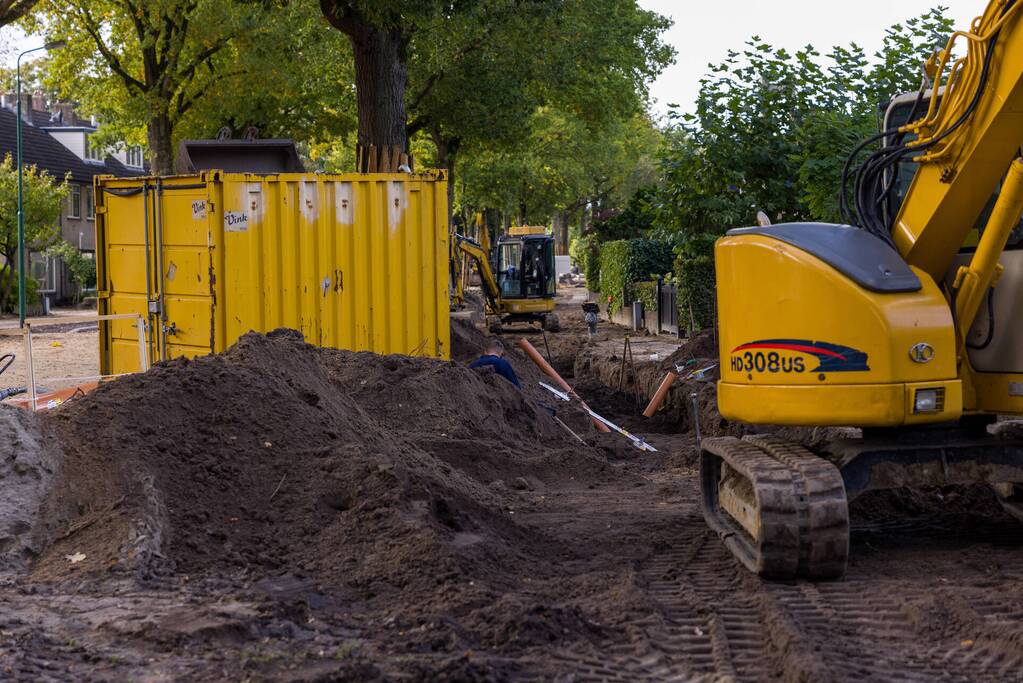 Waterleiding geraakt bij graafwerkzaamheden