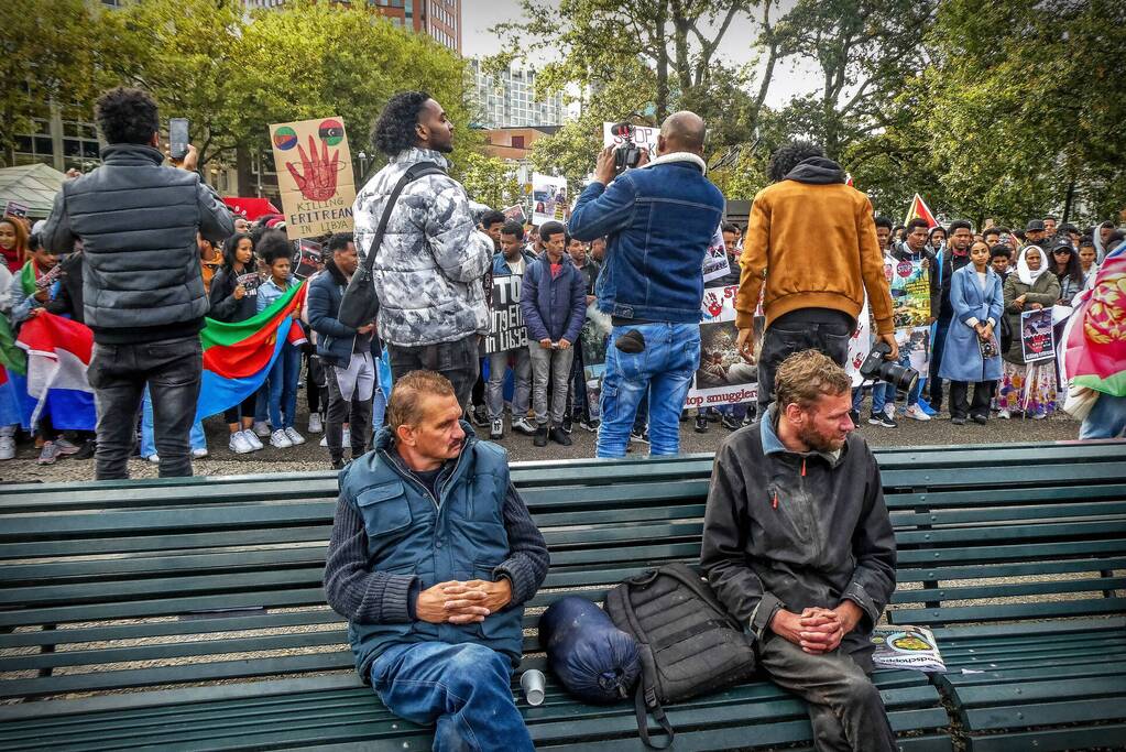 Eritreeërs demonstreren tegen Libië