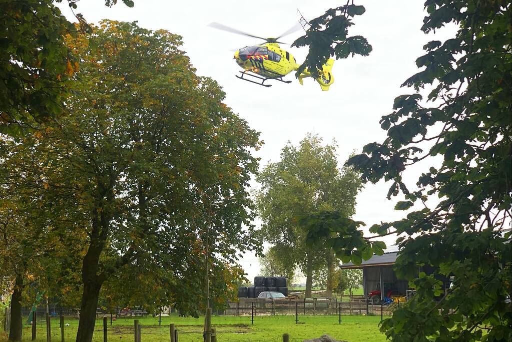 Traumahelikopter landt voor melding