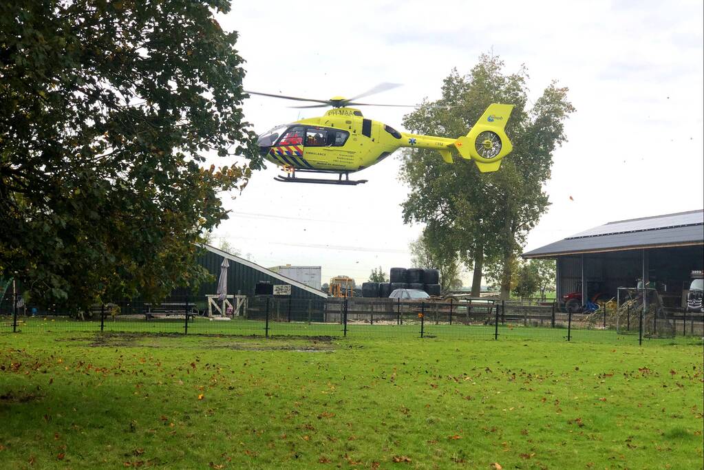 Traumahelikopter landt voor melding