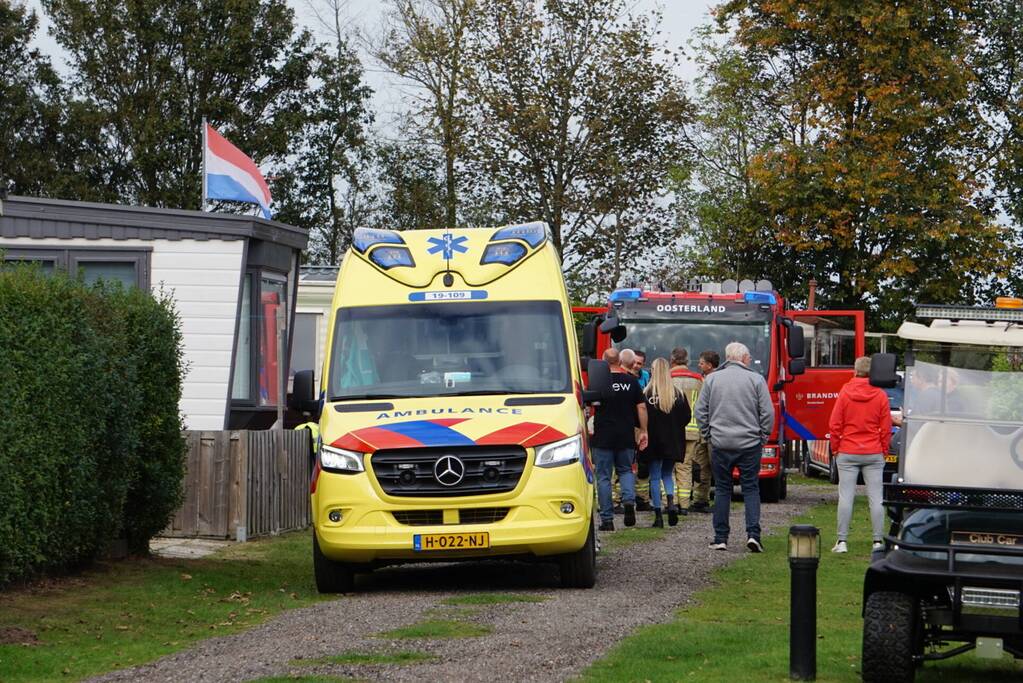 Vrouw gewond bij explosie geiser in stacaravan