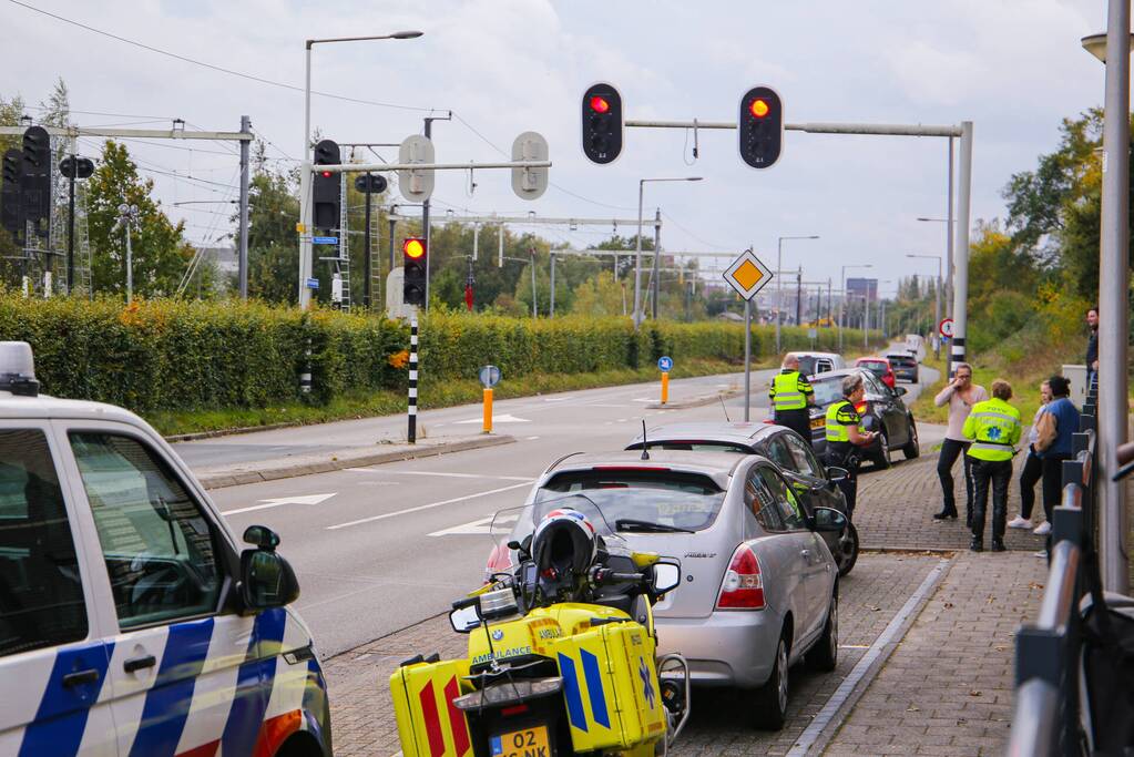Kop-staartbotsing voor stoplicht