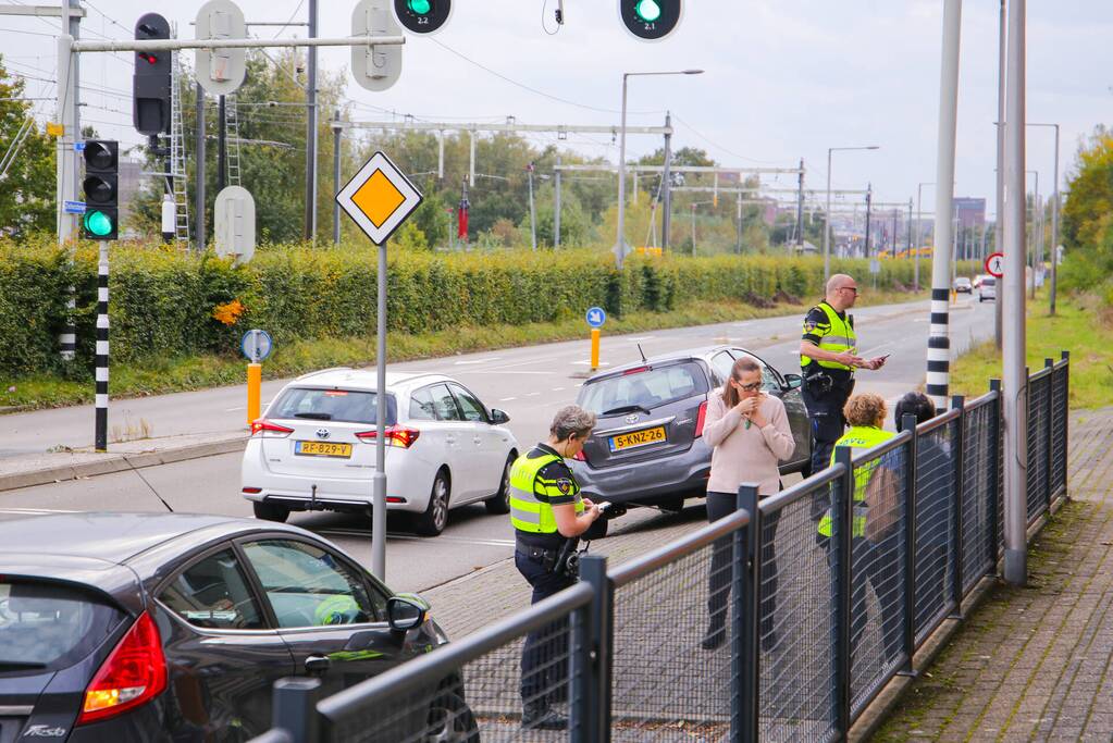 Kop-staartbotsing voor stoplicht