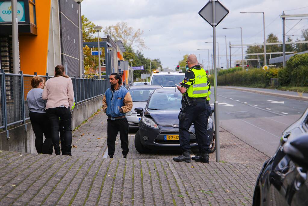 Kop-staartbotsing voor stoplicht