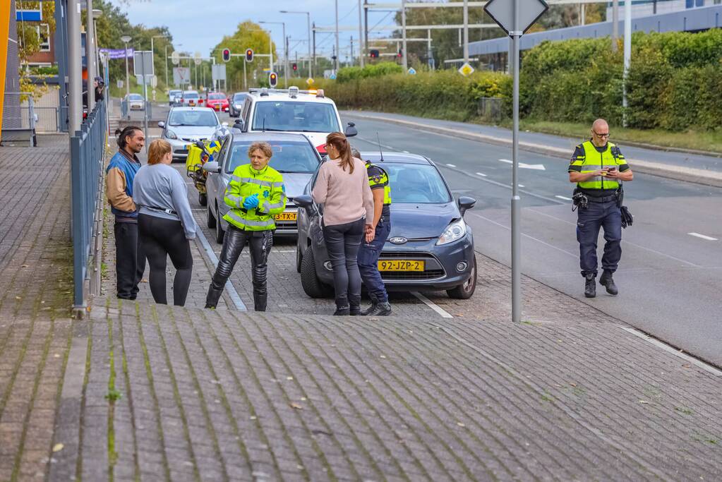 Kop-staartbotsing voor stoplicht