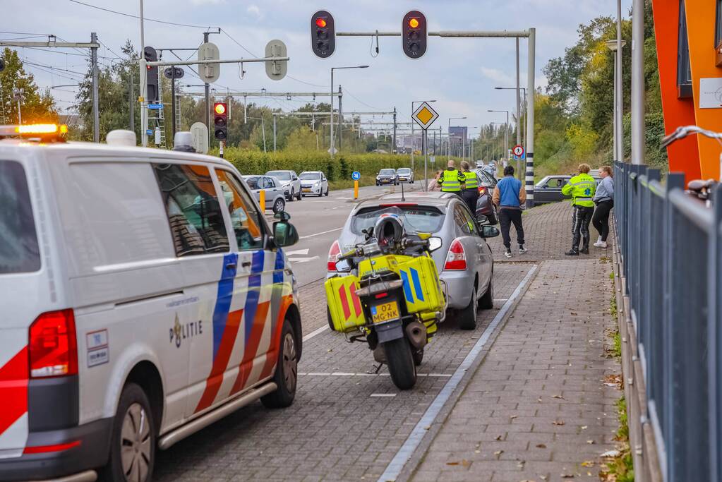 Kop-staartbotsing voor stoplicht