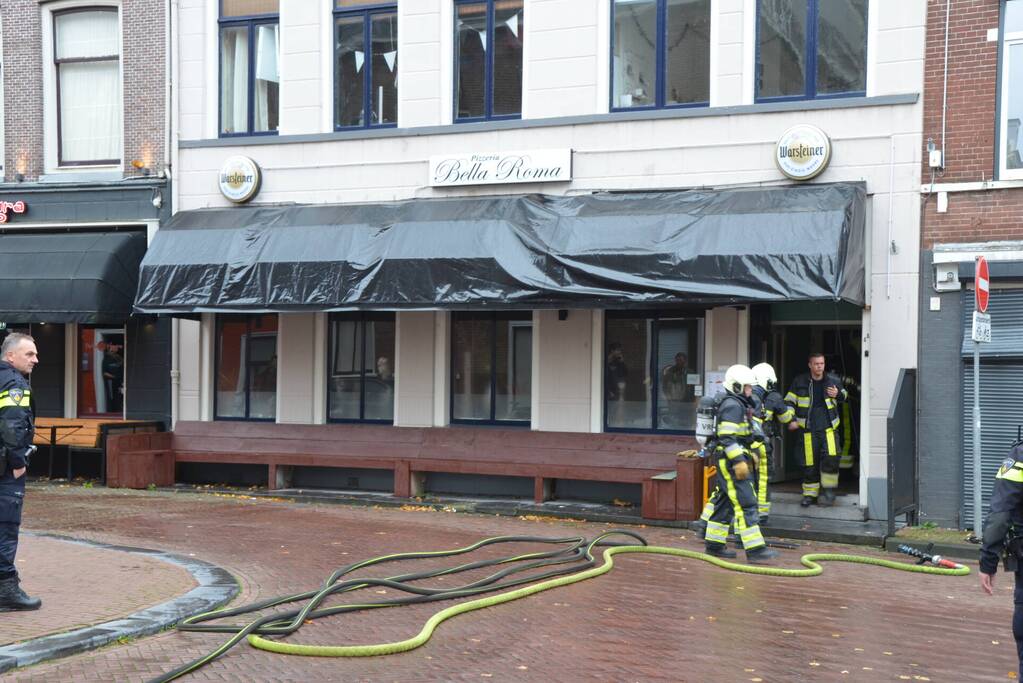 Brand in pand van restaurant Bella Roma