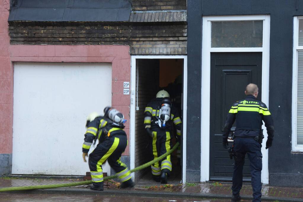 Brand in pand van restaurant Bella Roma