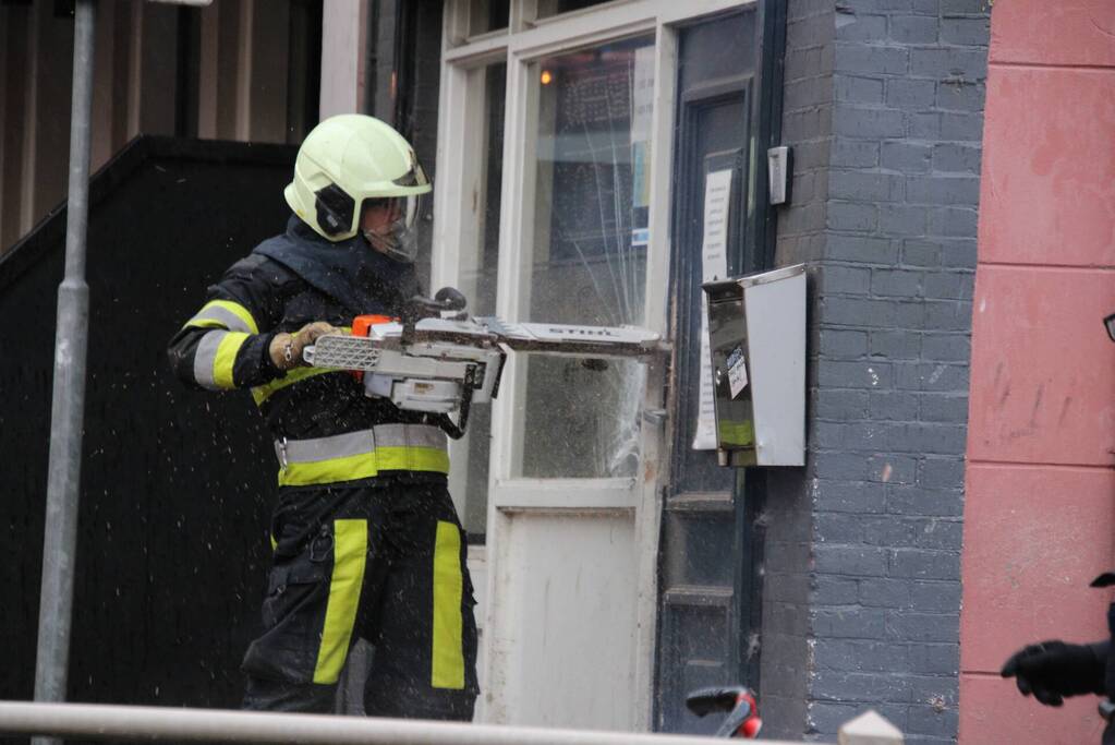 Brand in pand van restaurant Bella Roma