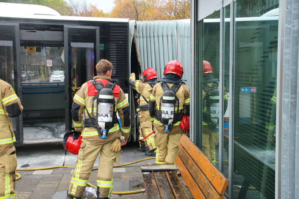 Brand in GVB-stadsbus