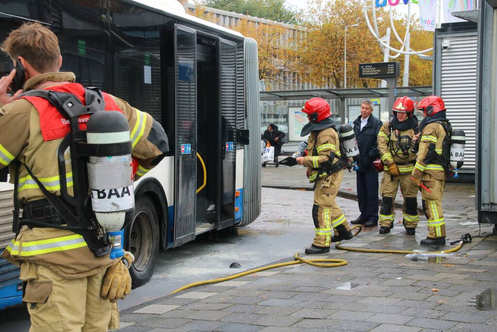 Brand in GVB-stadsbus