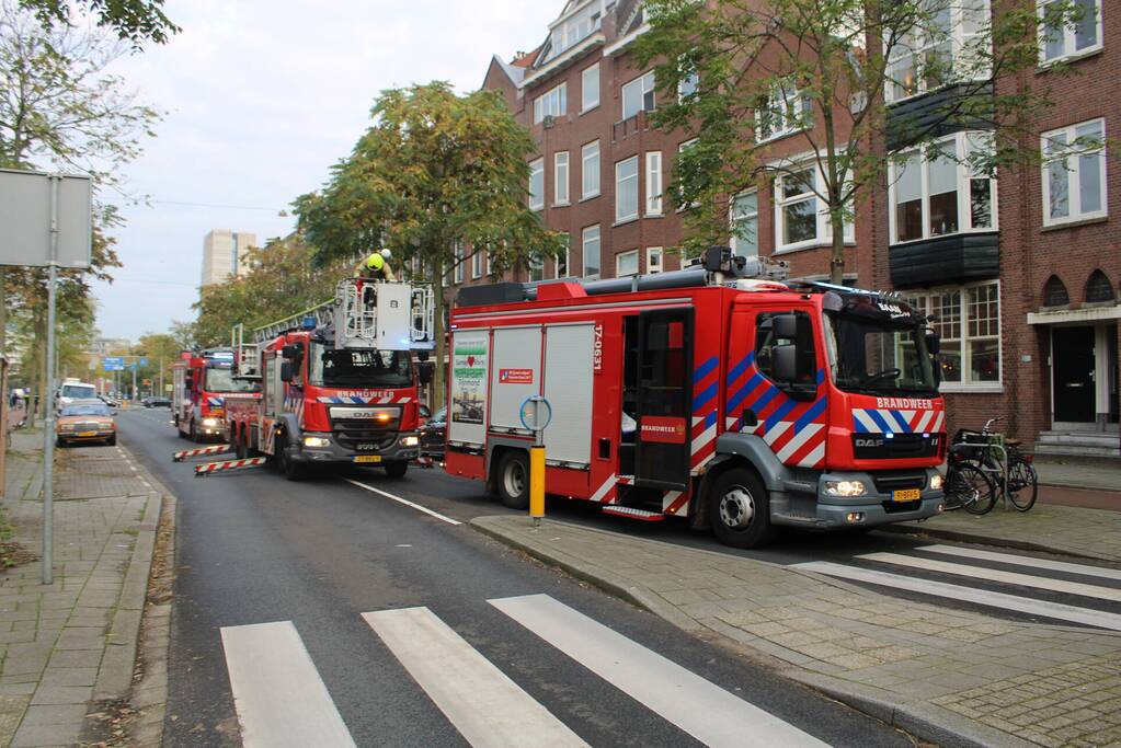 Hevige rookontwikkeling door brand in woning