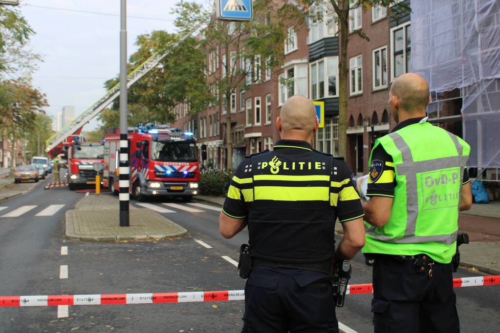 Hevige rookontwikkeling door brand in woning