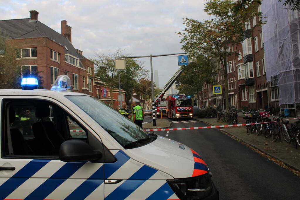 Hevige rookontwikkeling door brand in woning