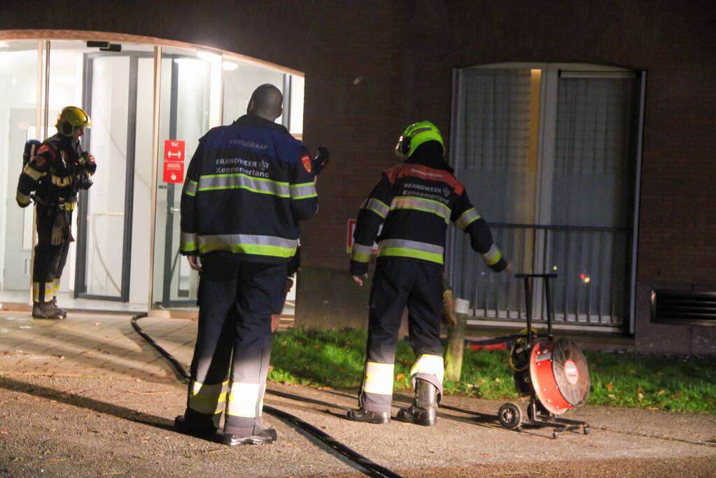 Appartementen ontruimd door brand in trappenhuis