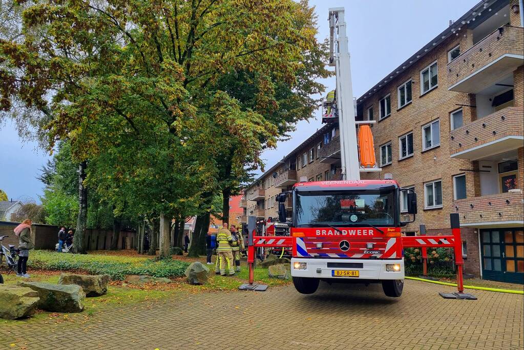 Brand in woning van portiekflat