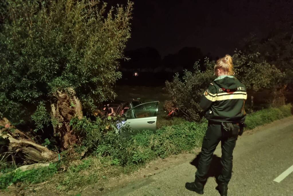 Bestuurder onder invloed belandt in berm