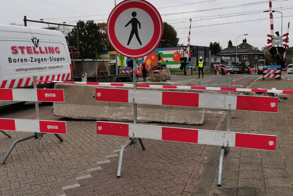 Spoorweg overgang definitief afgesloten