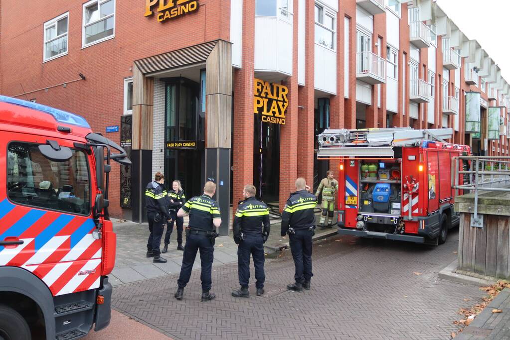 Brand tussen plafondplaten Fair Play Casino